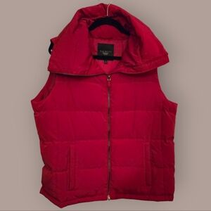Talbots Womens  Red Duck Down Puffer Vest